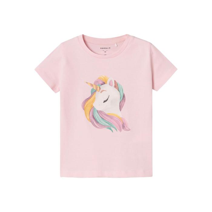 Μπλούζα μακό κορίτσι name it-13230230-Parfait Pink-organic cotton