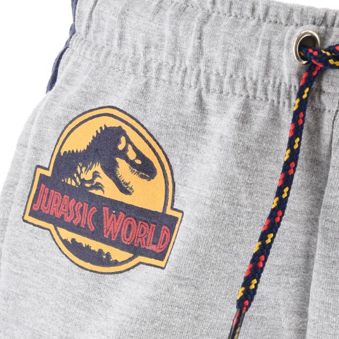 Βερμούδα φούτερ αγόρι JURASSIC WORLD-EV1233-LGREY-organic cotton