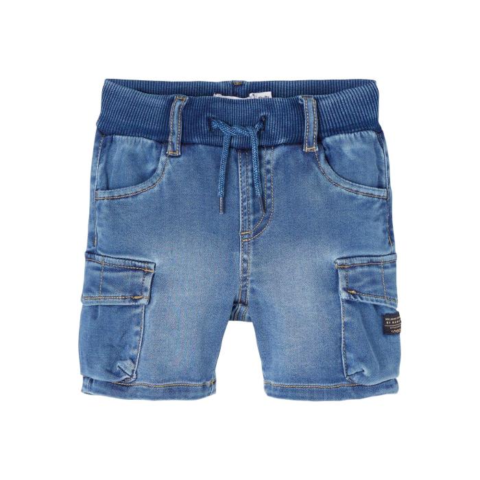 Βερμούδα τζιν ελαστική αγόρι Name it-13197405-Medium Blue Denim