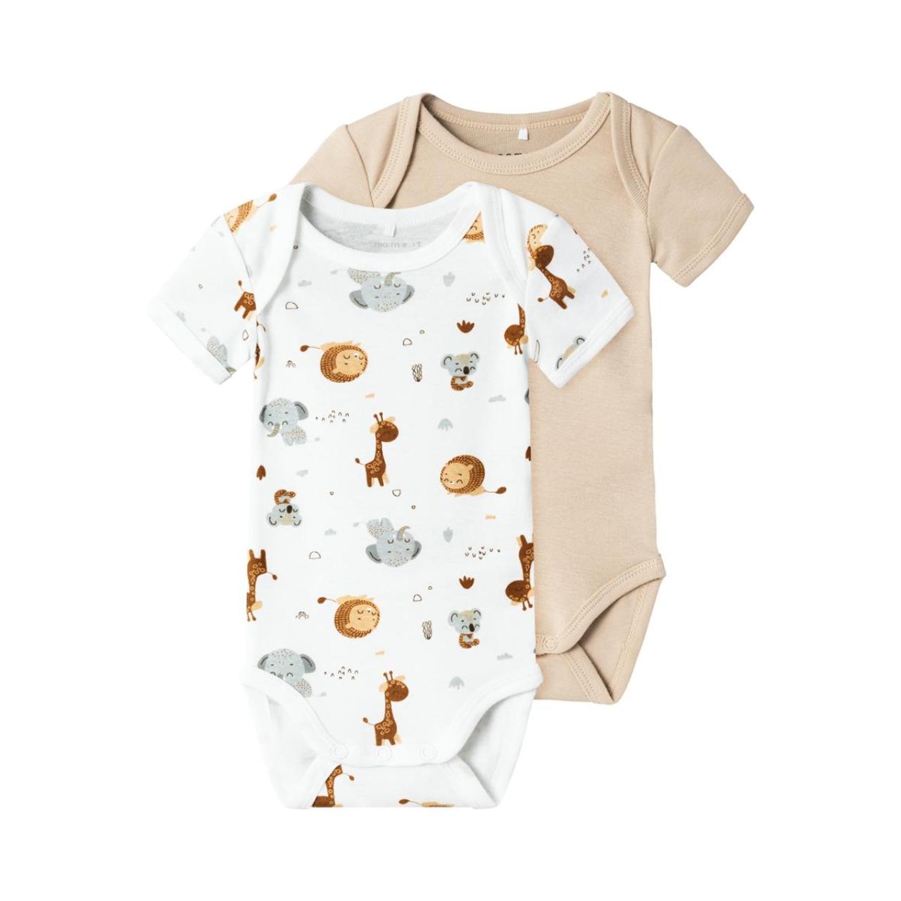 Name it Σετ 2 τεμ. φορμάκια μπεμπέ unisex Name it-13228804-Bright White-organic cotton