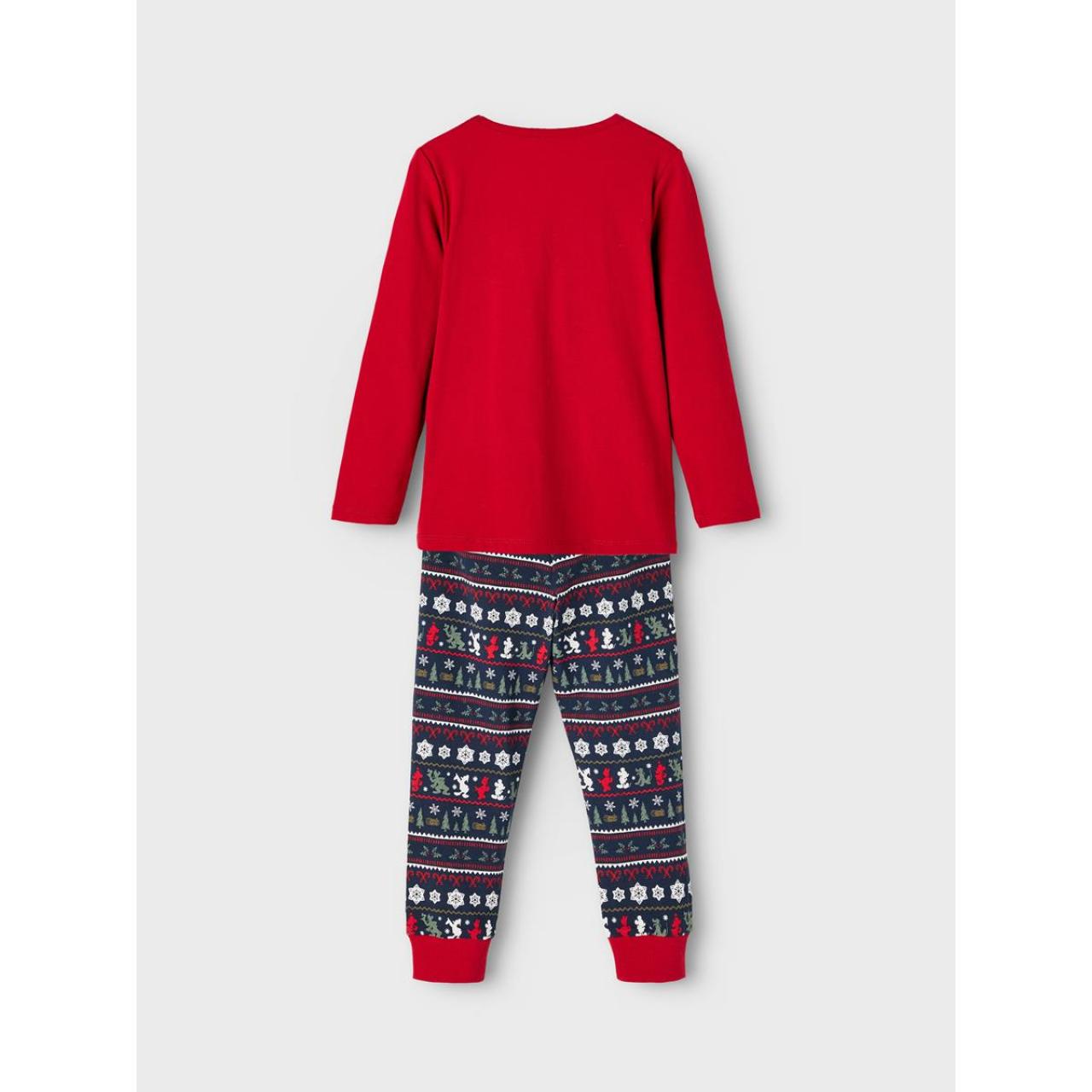 Πιτζάμα unisex Christmas Disney name it-13196674-RED organic cotton φωτογραφία