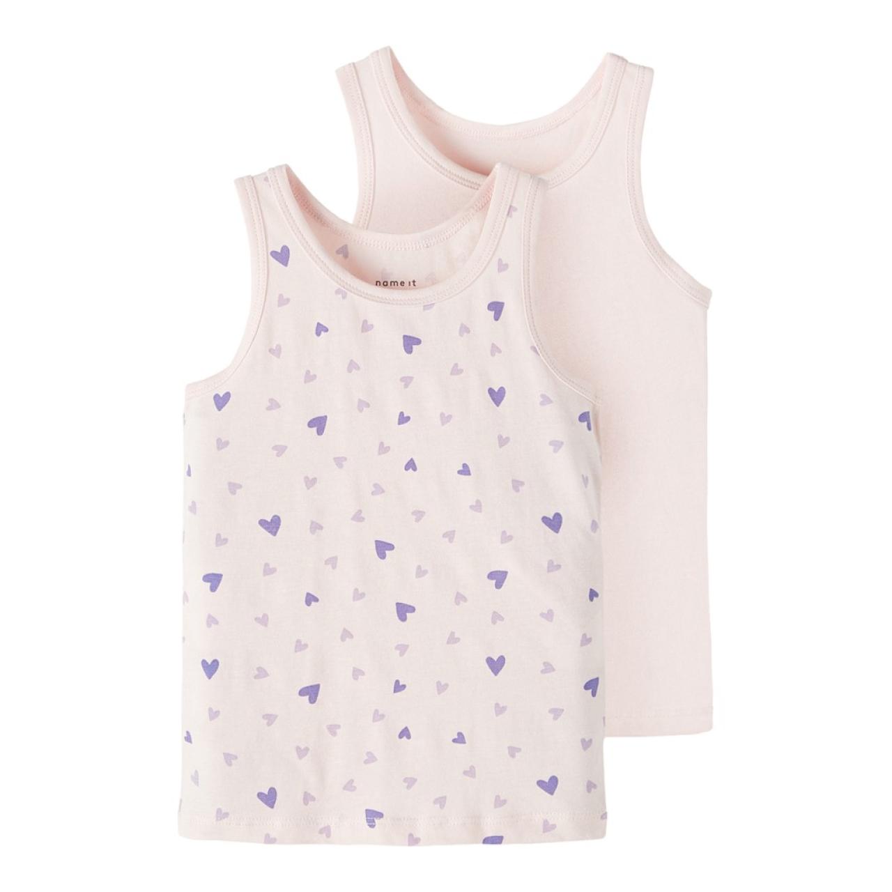 Name it Σετ φανελάκια 2 τεμ.name it-13206498- Barely Pink-organic cotton