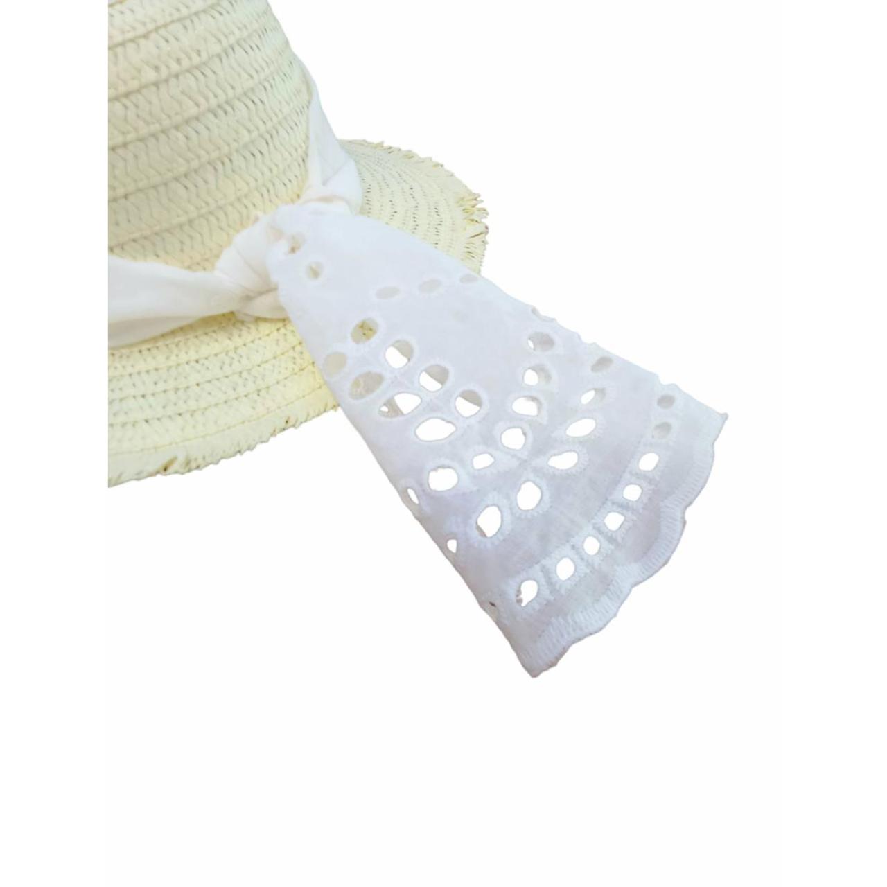 Καπέλο ψάθινο κορίτσι two in a castle-T5477-WHITE φωτογραφία