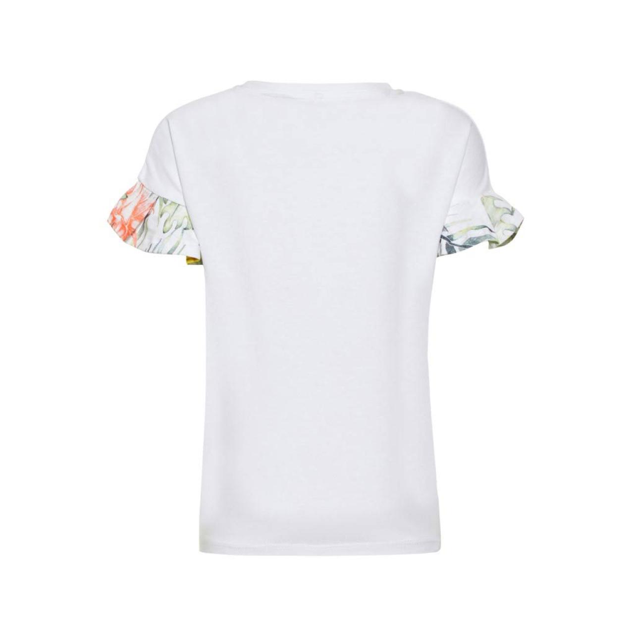 Μπλούζα μακό κορίτσι Name it -13165554-WHITE organic cotton φωτογραφία