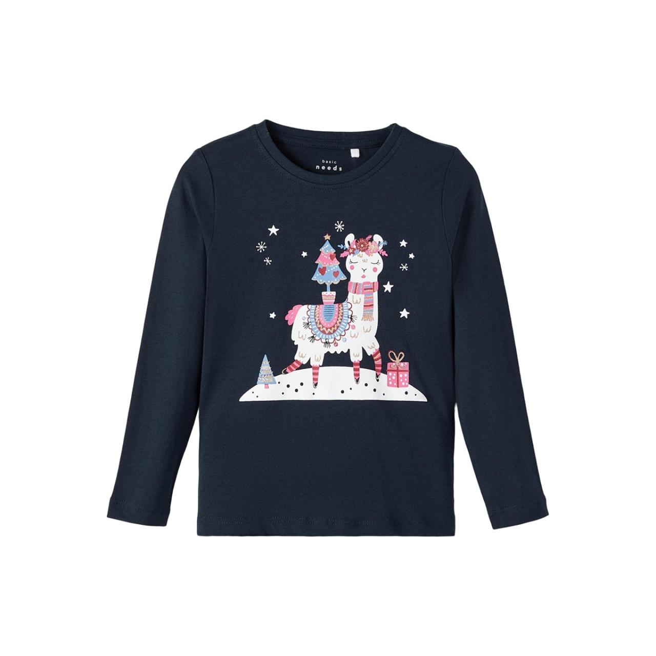 Name it Μπλούζα μακό κορίτσι Christmas name it-13210180- Dark Sapphire