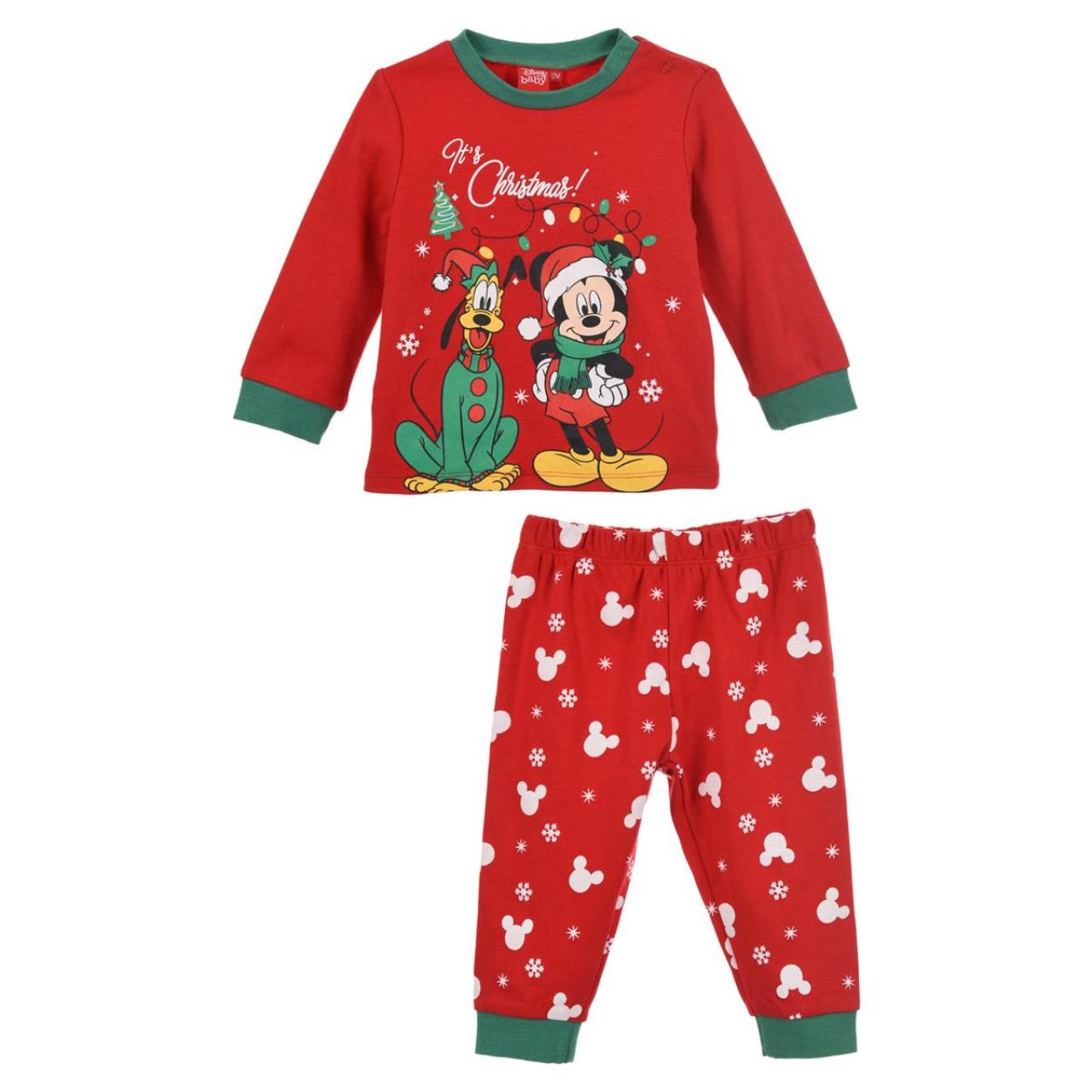 SUPER HEROES Πιτζάμα μπεμπέ μακό unisex Christmas Mickey Mouse-HW0361-RED