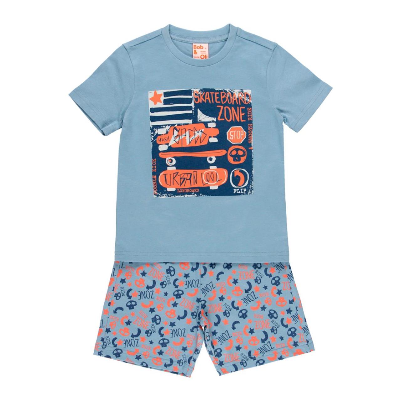 BOB & OLI Πιτζάμα αγόρι Bob & oli-76B503-2535-Blue-organic cotton