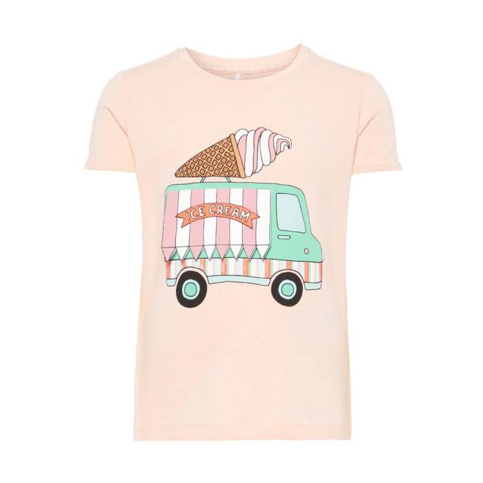 Μπλούζα μακό κορίτσι Name it-13168425-Strawberry Cream- organic cotton