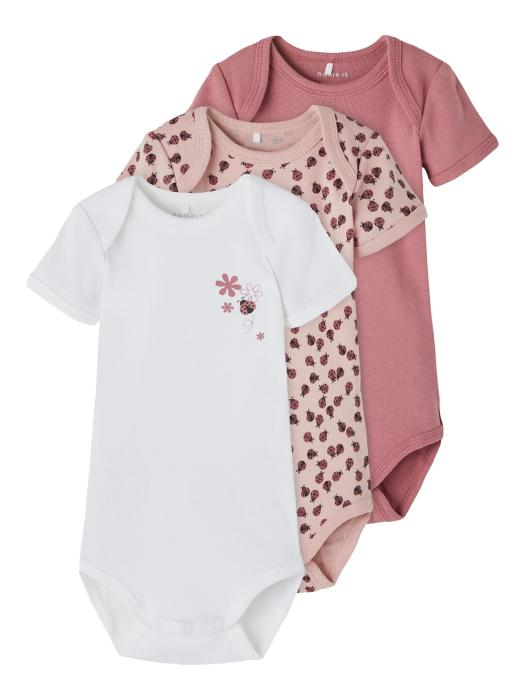 Σετ 3 τεμ. φορμάκια μπεμπέ Name it-13192796-DECO ROSE-organic cotton