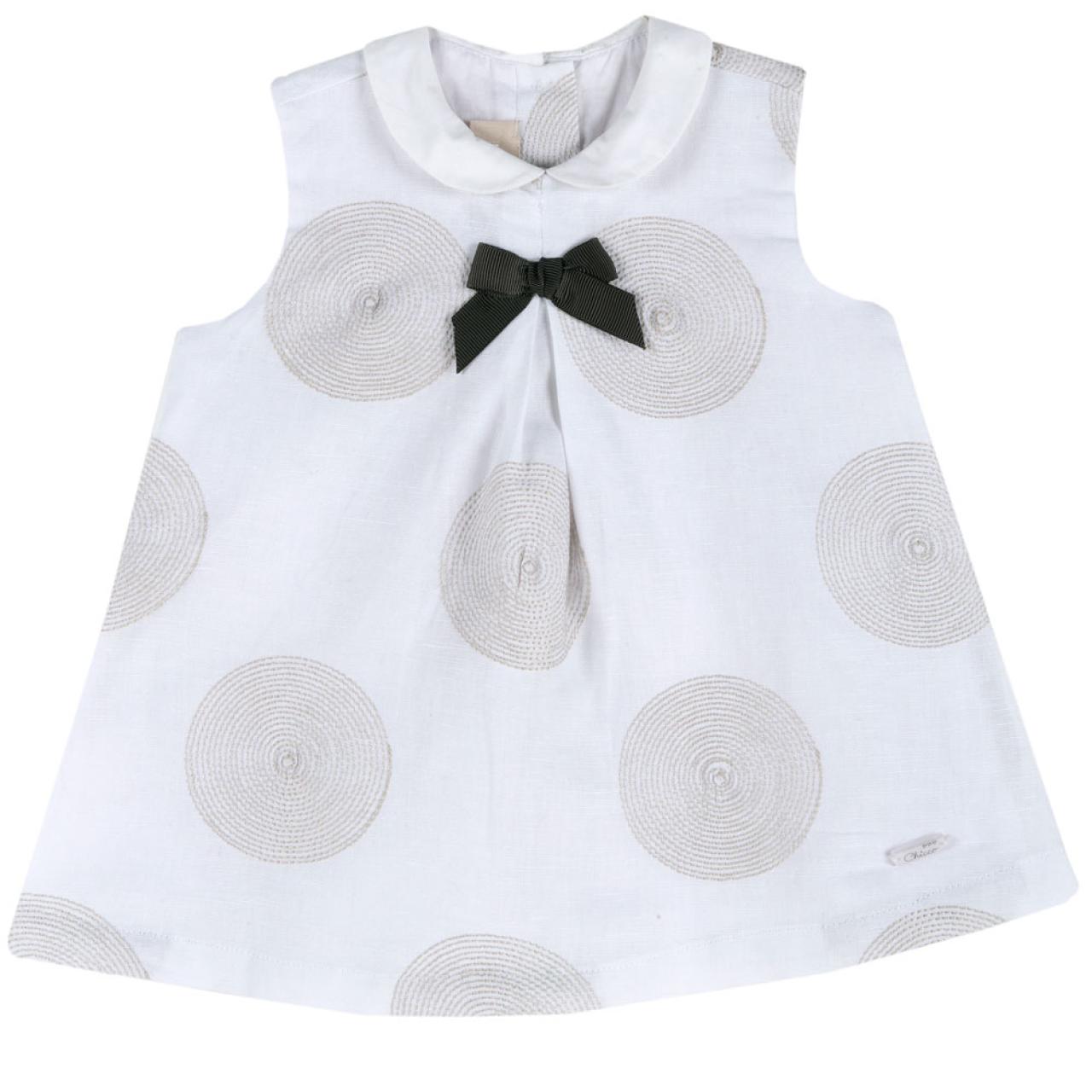 Chicco Φόρεμα λινό μπεμπέ κορίτσι Chicco-03881-061-BEIGE