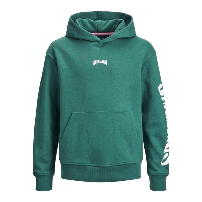 Μπλούζα φούτερ αγόρι JACK & JONES-12235690-Trekking Green