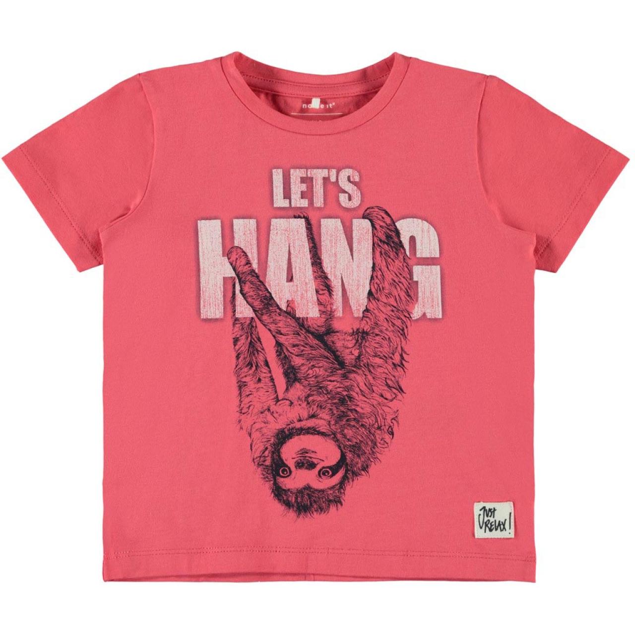 Μπλούζα αγόρι Name it-13178212-Calypso Coral-organic cotton