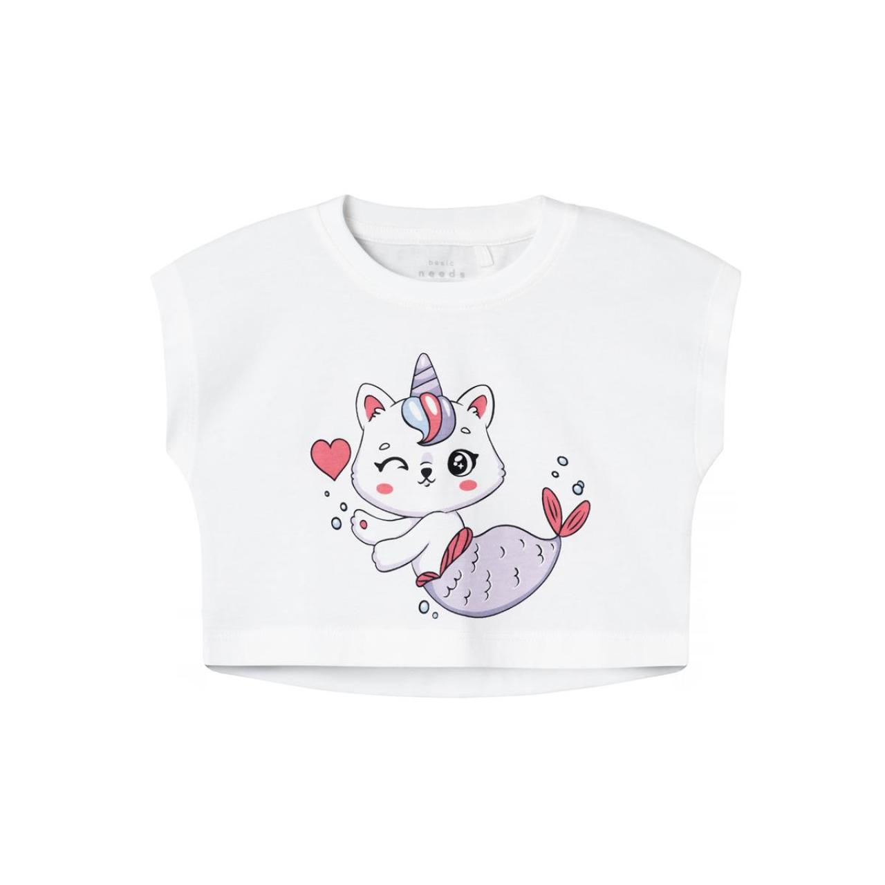 Name it Μπλούζα μακό crop κορίτσι name it-13228148-Bright White