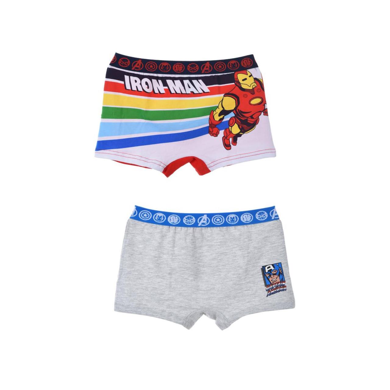 SUPER HEROES Εσώρουχα μπόξερ 2 τεμ αγόρι AVENGERS-WE3007-GREY-SET2