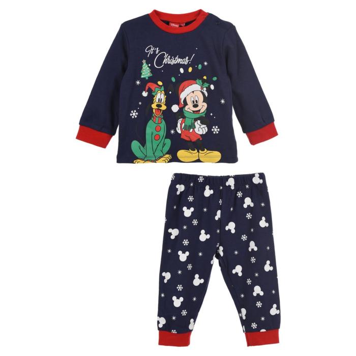 Πιτζάμα μπεμπέ μακό αγόρι Christmas Mickey Mouse-HW0361-NAVY