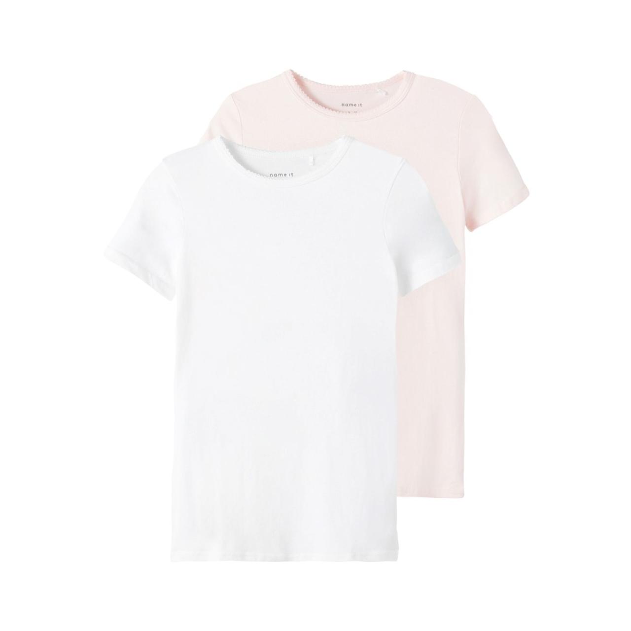 Name it Σετ φανελάκια 2 τεμ.name it-13197943- Barely Pink-organic cotton