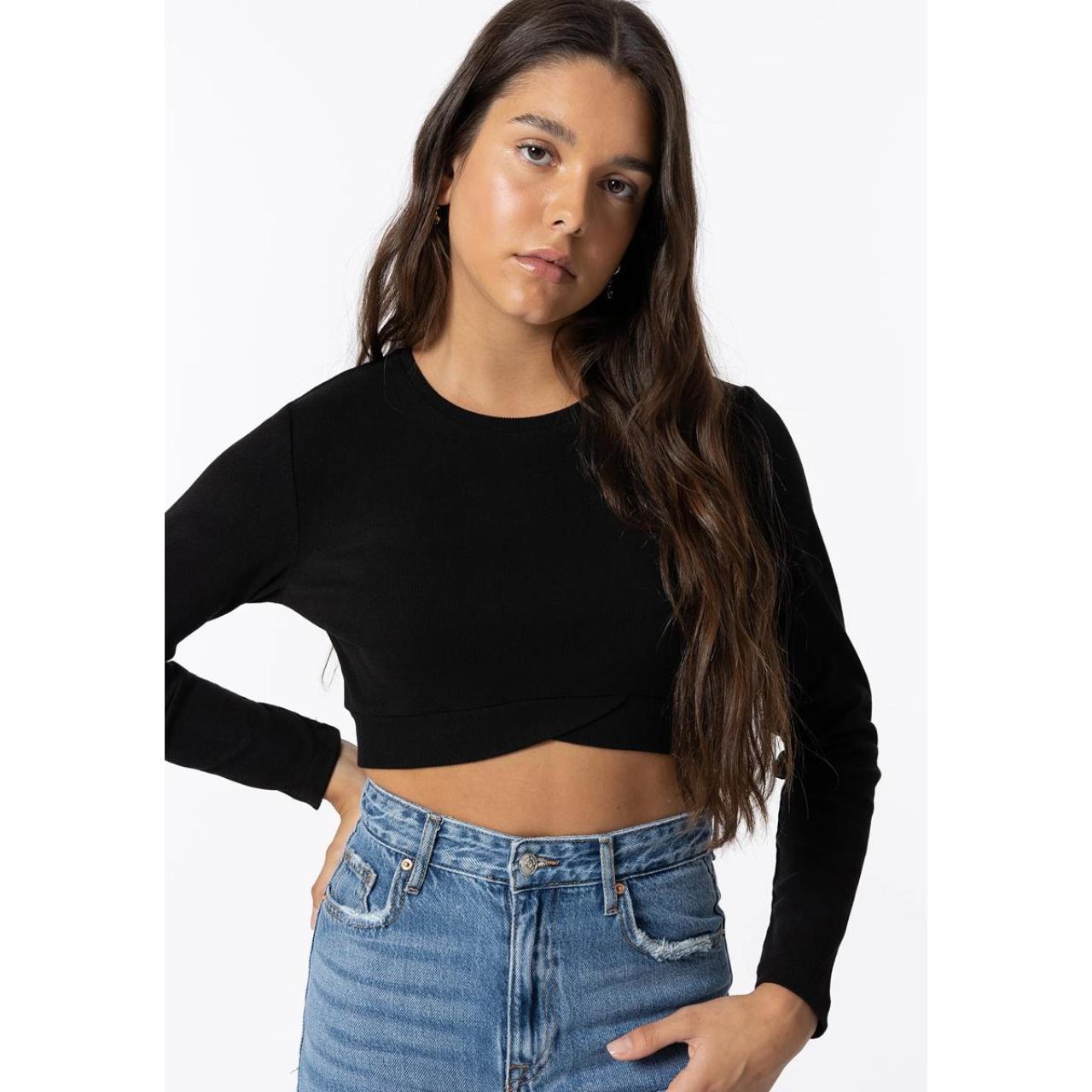 Μπλούζα ριπ πλεκτή κορίτσι TIFFOSI-10050927-Black