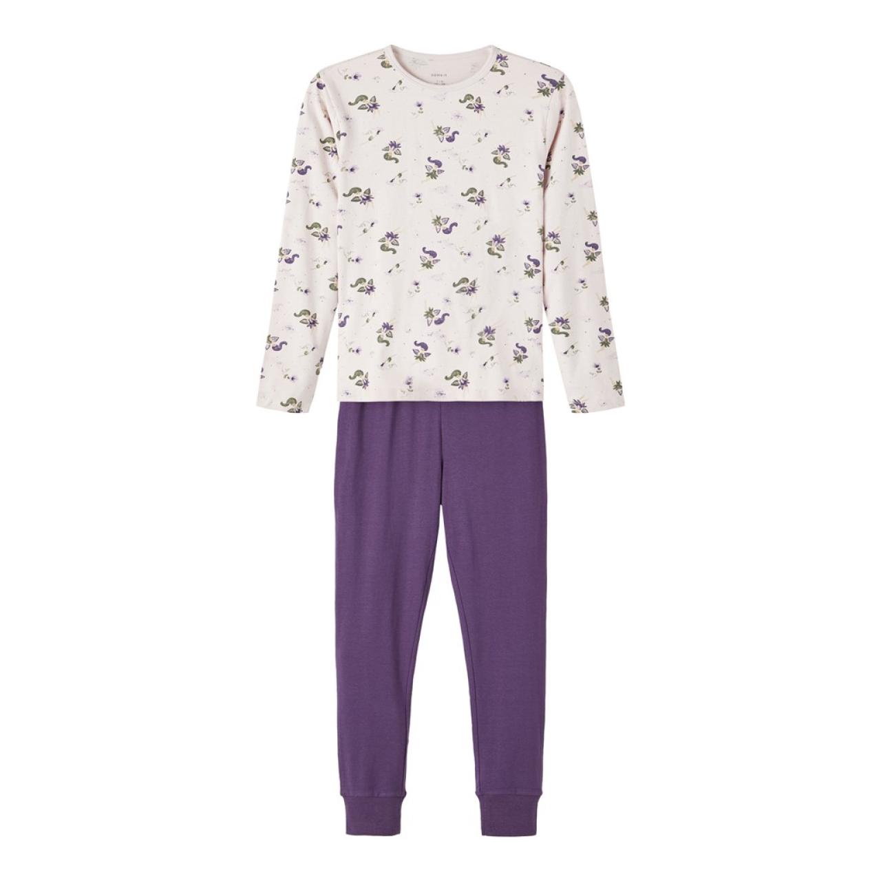 Name it Πιτζάμα μακό κορίτσι name it-13206986-Gray Lilac-organic cotton