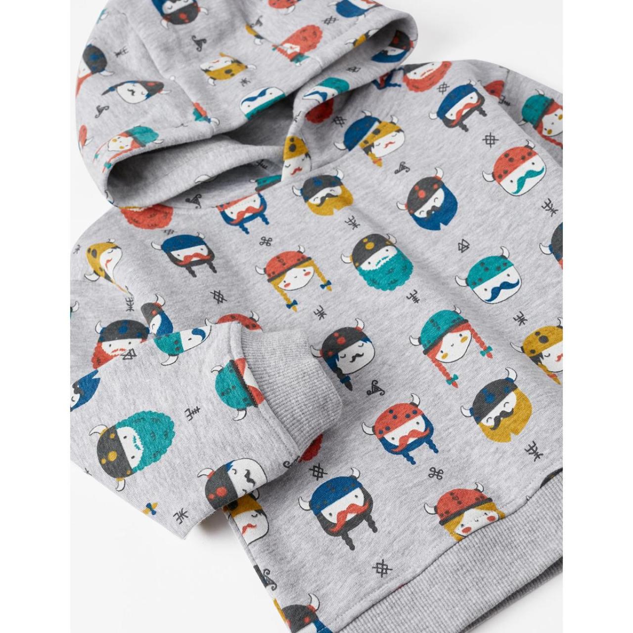 Μπλούζα μπεμπέ φούτερ αγόρι ZIPPY-31056041027-GREY