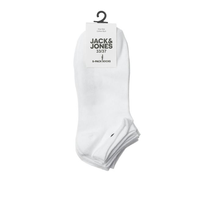 Κάλτσες  κοντές 5 τεμ. αγόρι JACK & JONES-12186046-White