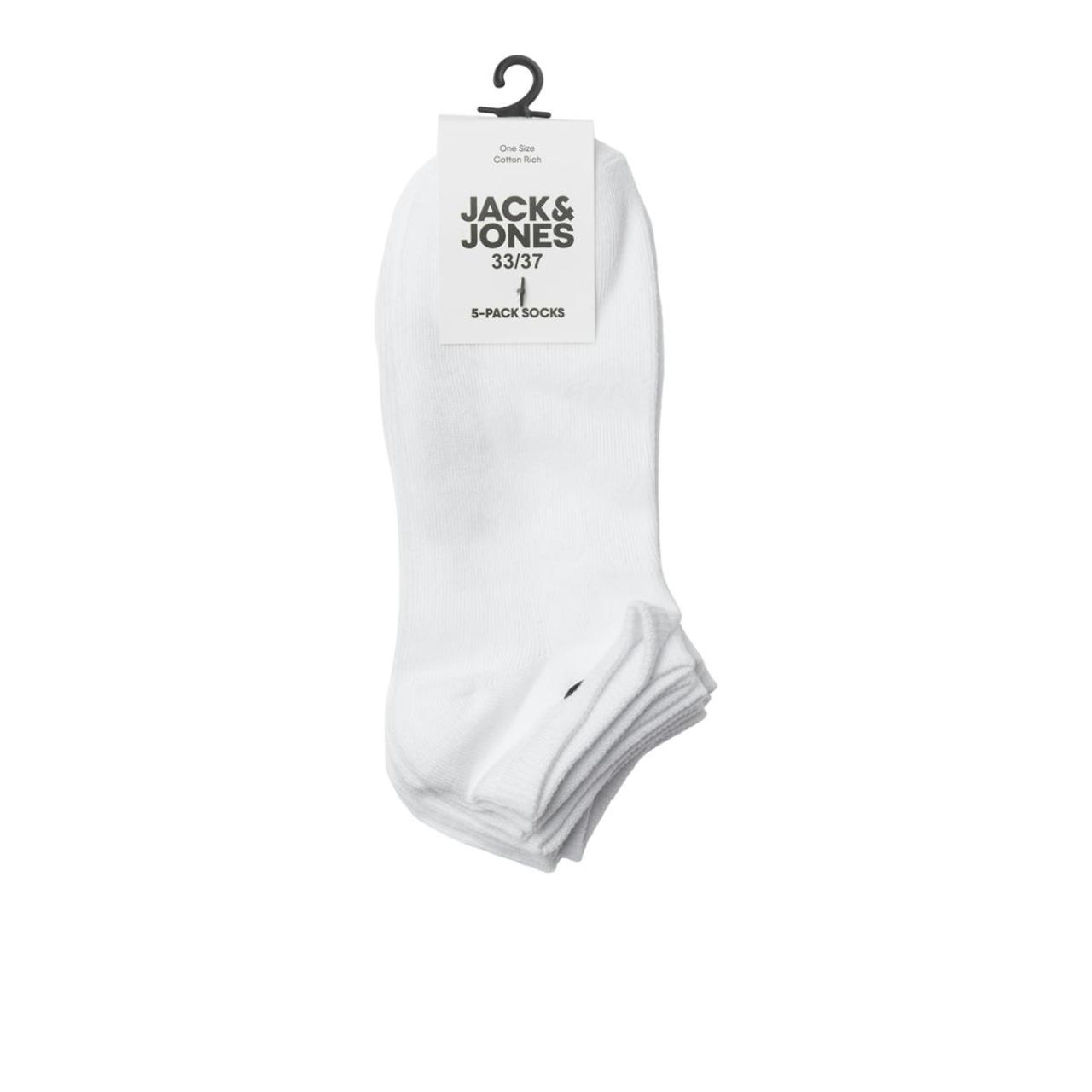 Κάλτσες κοντές 5 τεμ. αγόρι JACK & JONES-12186046-White