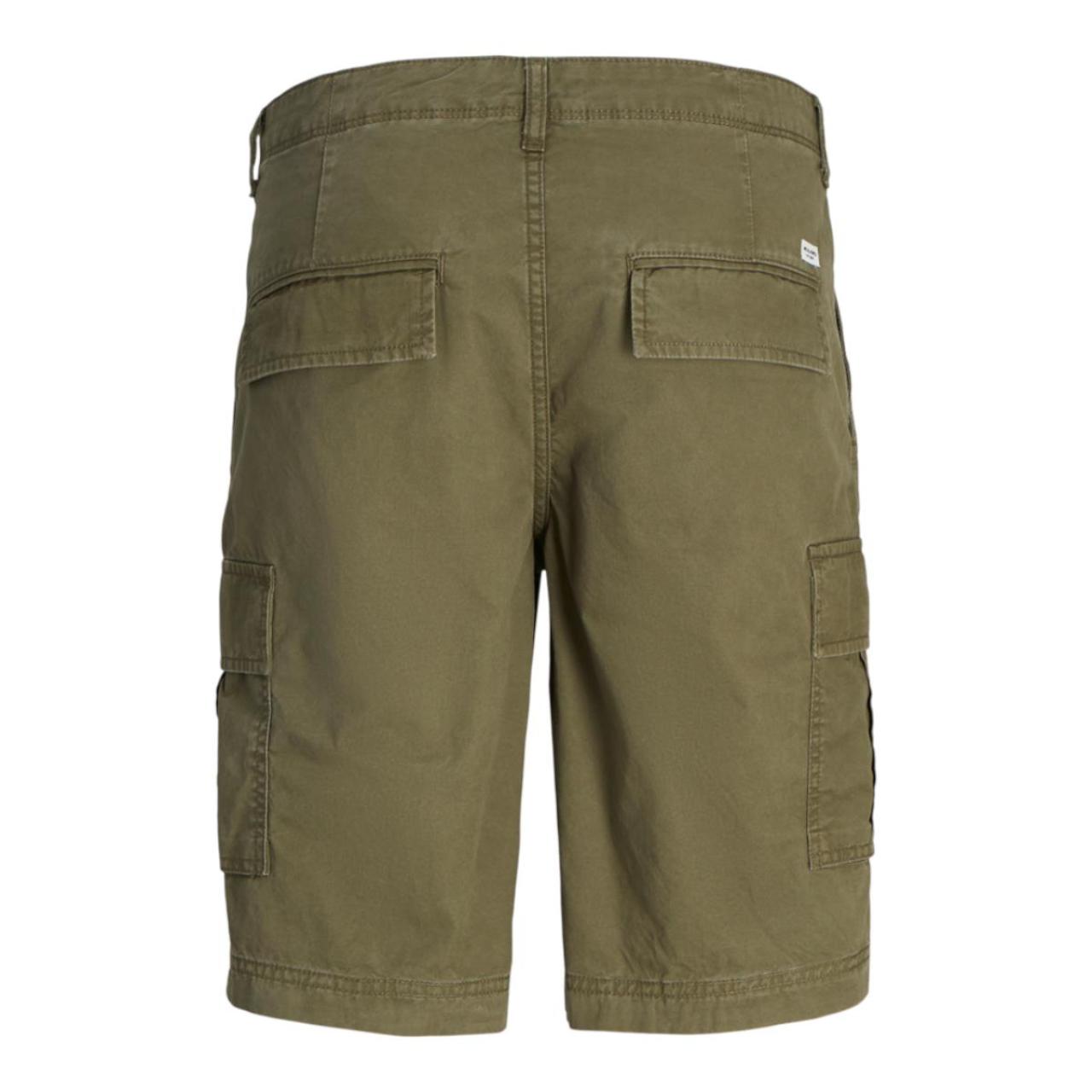 Βερμούδα υφασμάτινη cargo αγόρι JACK & JONES-12254171-Olive Night φωτογραφία