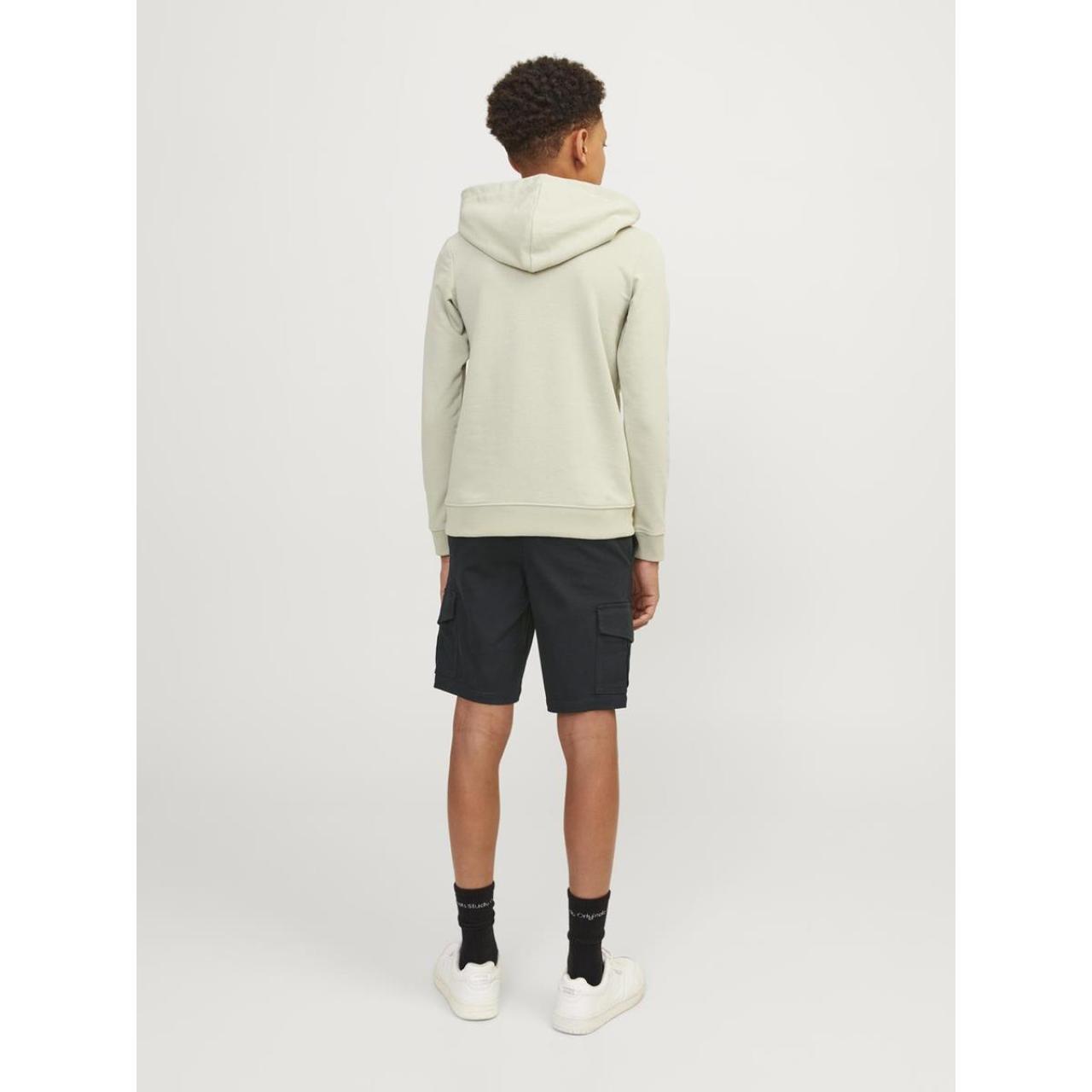 Βερμούδα υφασμάτινη cargo αγόρι JACK & JONES-12182856-Black