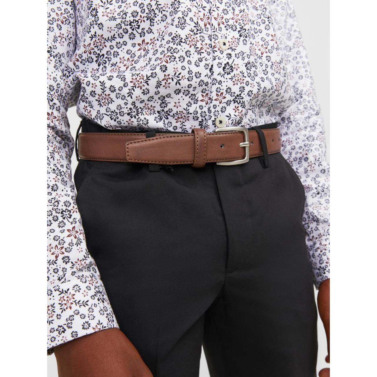 Ζώνη συνθετικό δέρμα αγόρι Jack & Jones-12200644-Cognac φωτογραφία