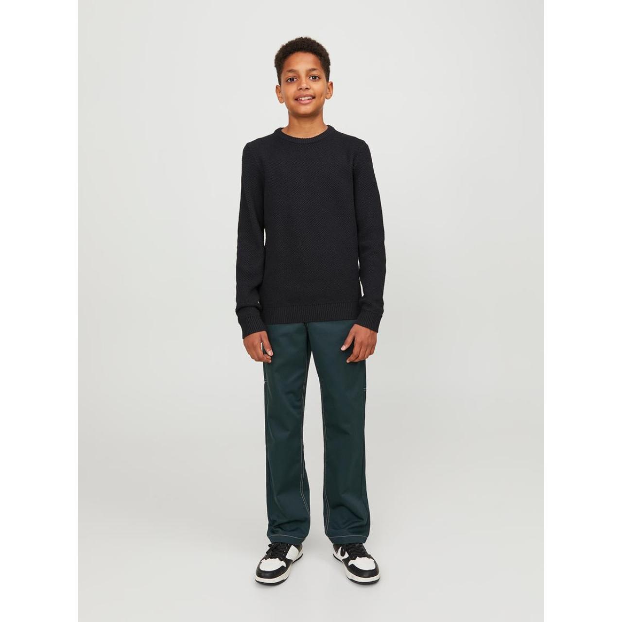 Μπλούζα πλεκτή αγόρι Jack & Jones-12247056-Black φωτογραφία
