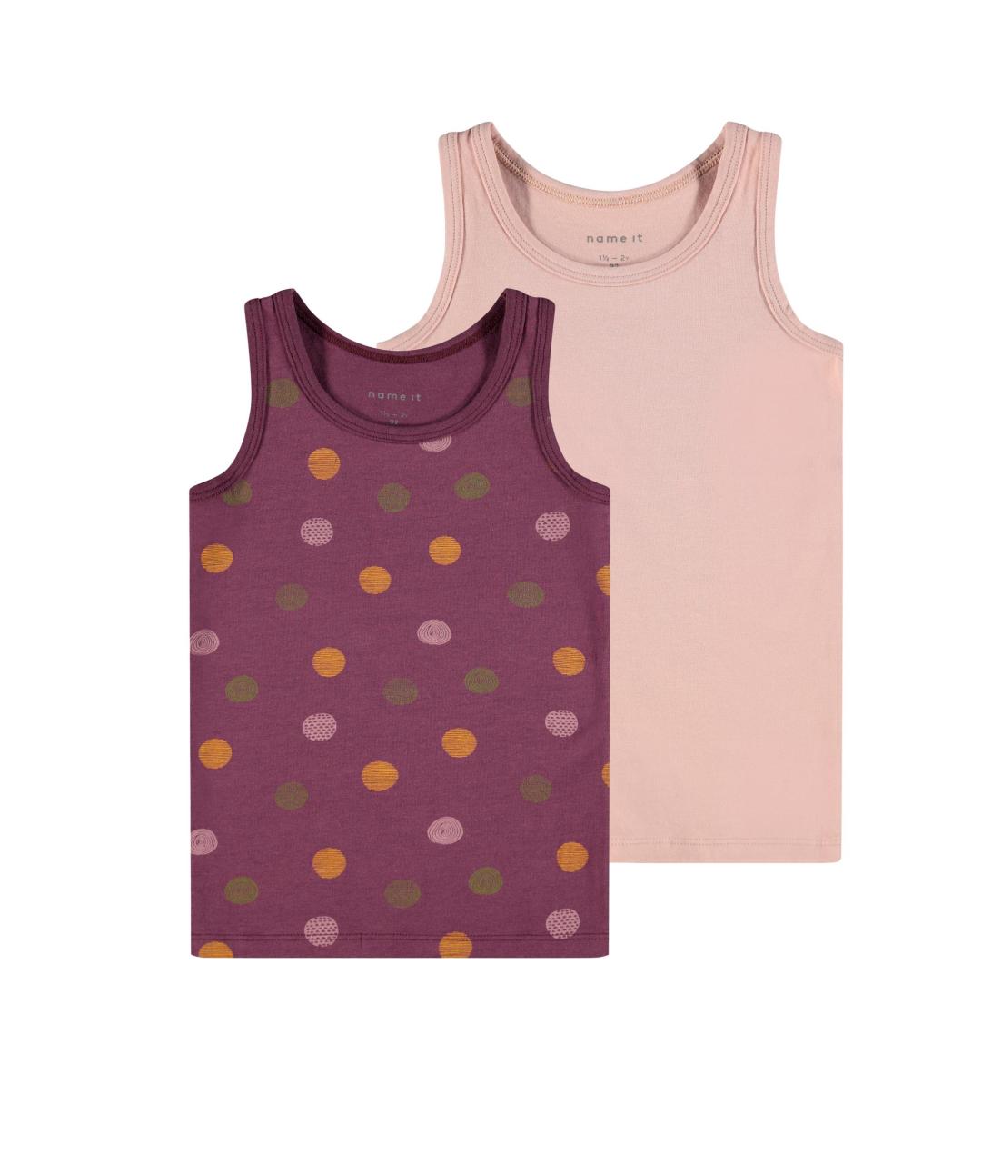 Name it Σετ 2 τεμ. φανελάκι κορίτσι Name it -13193186-PRUNE PURPLE-organic cotton