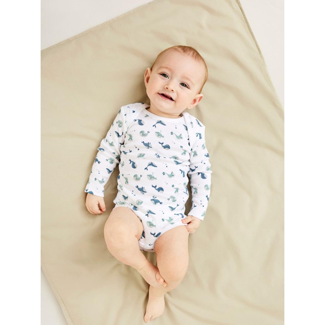 Σετ 3 τεμ. φορμάκια μπεμπέ αγόρι Name it-13206510-Majolica Blue-organic cotton φωτογραφία