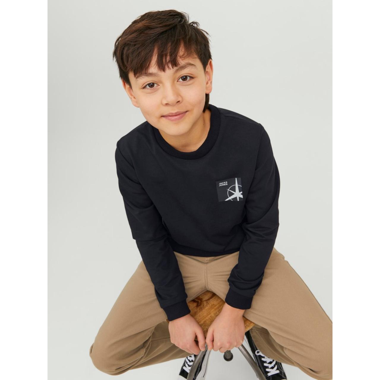 Μπλούζα φούτερ λεπτό σγόρι JACK & JONES-12230838-Black φωτογραφία