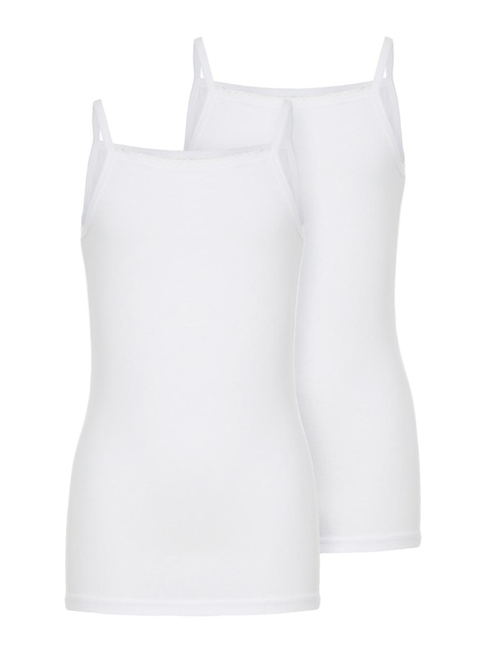 Σετ 2 τεμ. φανελάκι κορίτσι Name it -13163590-white organic cotton