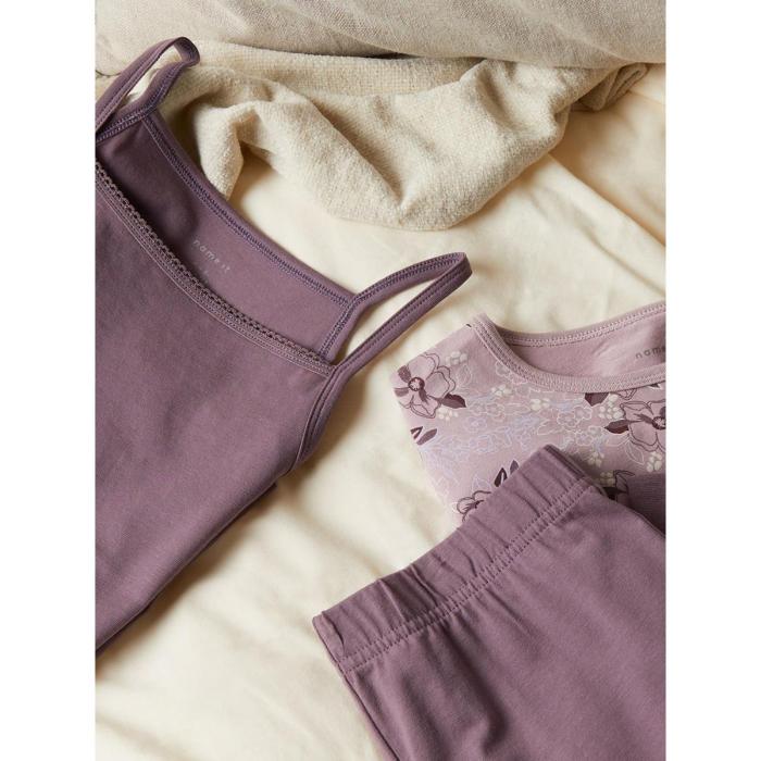 Πιτζάμα μακό κορίτσι name it-13206984-Mauve Shadows-organic cotton