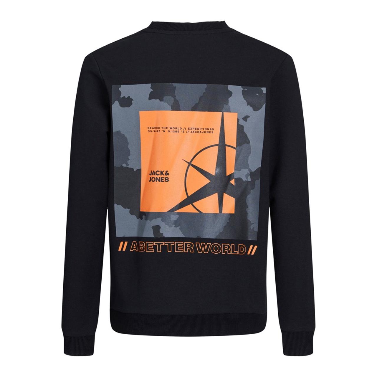 Μπλούζα φούτερ λεπτό σγόρι JACK & JONES-12230838-Black φωτογραφία
