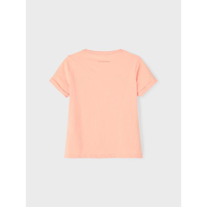 Μπλούζα μακό κορίτσι name it-13201524-Apricot Blush-organic cotton