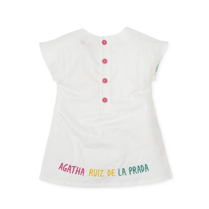 Φόρεμα υφασμάτινο κορίτσι Agatha Ruiz De La Prada-8123S24-OPTICAL WHITE