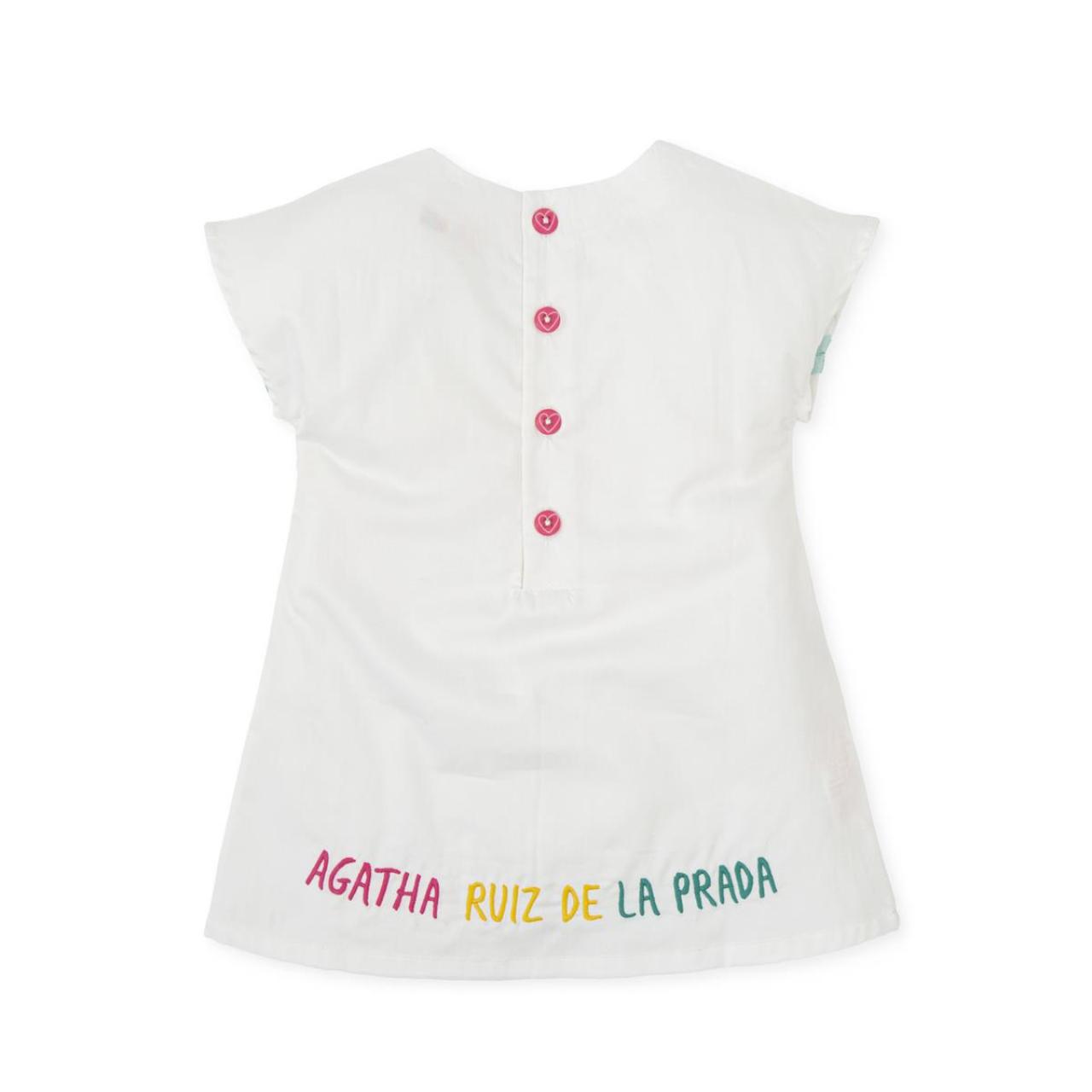 Φόρεμα υφασμάτινο κορίτσι Agatha Ruiz De La Prada-8123S24-OPTICAL WHITE φωτογραφία