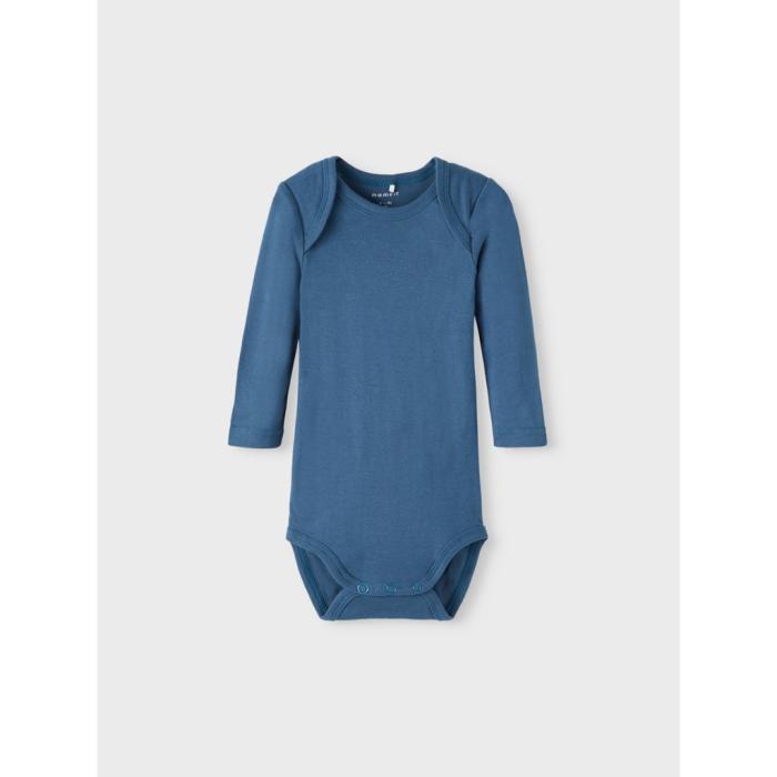 Σετ 3 τεμ. φορμάκια μπεμπέ αγόρι Name it-13206510-Majolica Blue-organic cotton