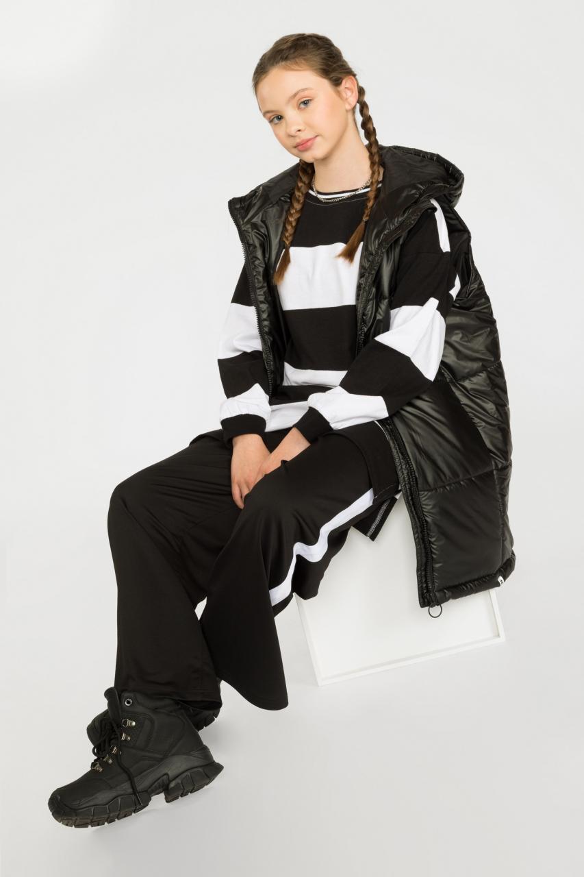 Μπουφάν μακρύ αμάνικο κορίτσι Reporter Young-223-0887G-05-BLACK φωτογραφία