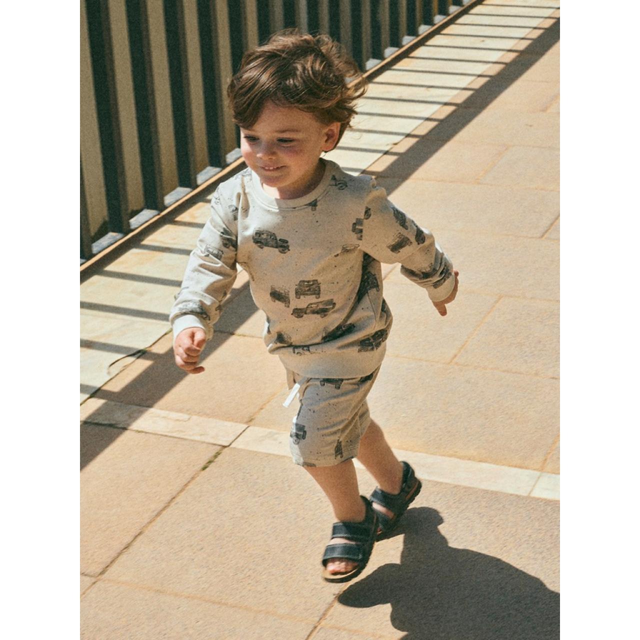 Βερμούδα φούτερ αγόρι name it- 13202976-Peyote Melange-organic cotton φωτογραφία