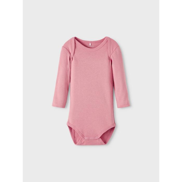 Σετ 3 τεμ. φορμάκια μπεμπέ κορίτσι Name it-13198630-Rose Wine-organic cotton