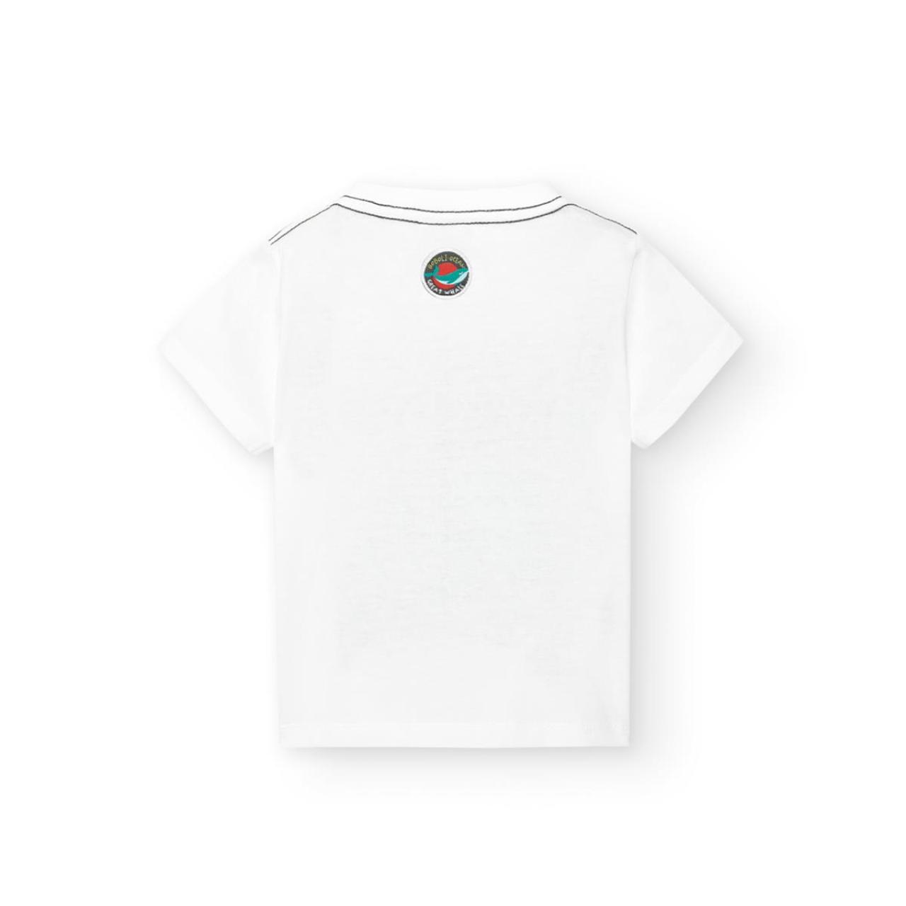 Μπλούζα μακό αγόρι Boboli-318068-1100-White φωτογραφία