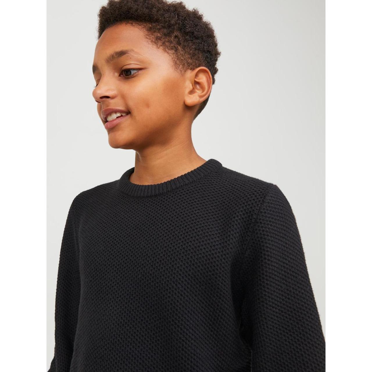 Μπλούζα πλεκτή αγόρι Jack & Jones-12247056-Black φωτογραφία