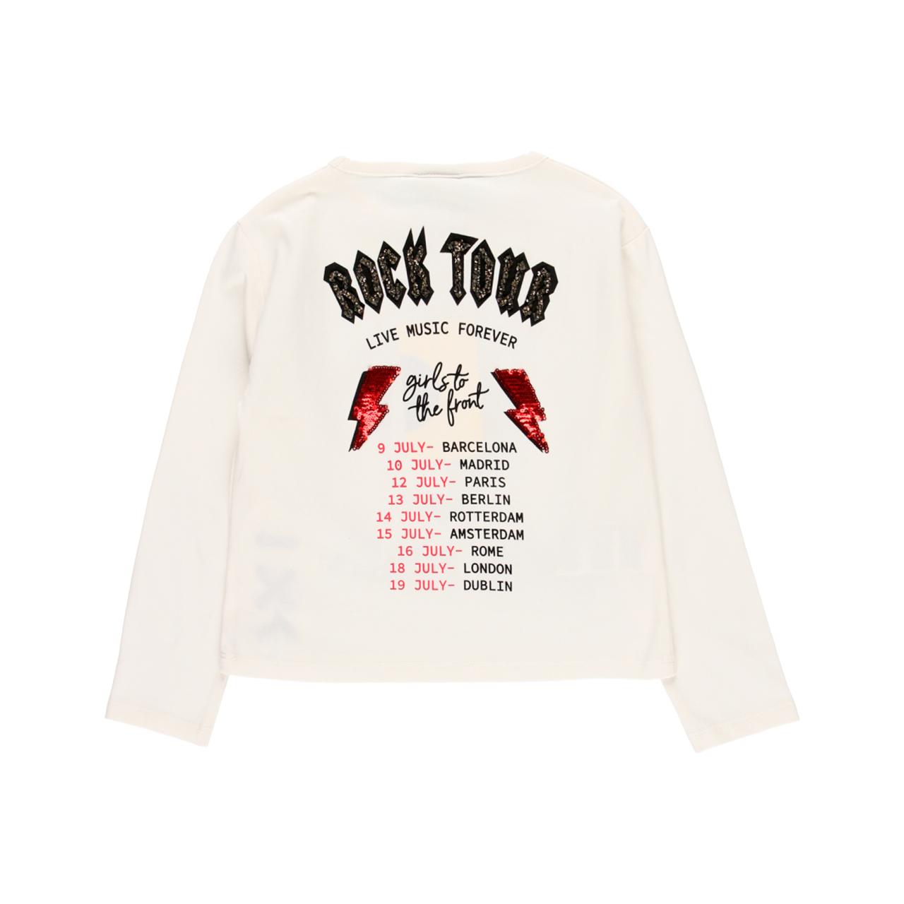 Μπλούζα μακό κορίτσι Boboli-433189-OFF WHITE φωτογραφία