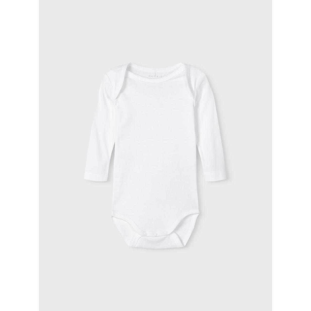 Σετ 3 τεμ. φορμάκια μπεμπέ unisex Name it-13209203-Bright White-organic cotton