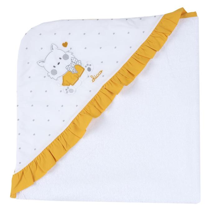 Μπουρνουζοπετσέτα μπεμπέ κορίτσι Chicco-00207-033-YELLOW
