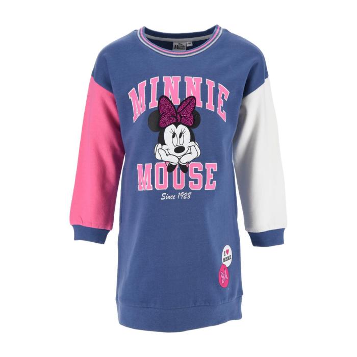 Φόρεμα φούτερ κορίτσι Minnie Mouse-HW1054-BLUE