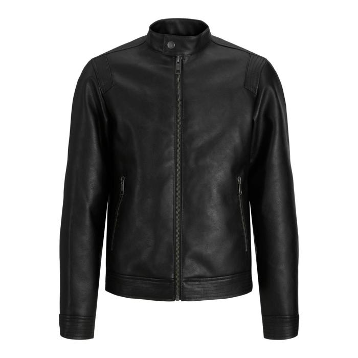 Μπουφάν Biker αγόρι Jack & Jones-12223285-Black