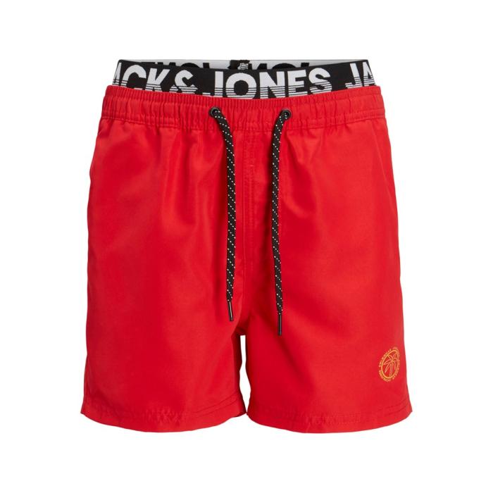 Μαγιό βερμούδα αγόρι JACK & JONES-12228535-Chinese Red